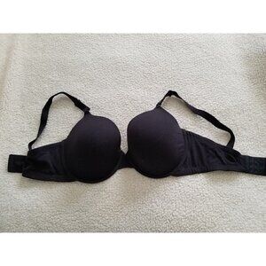 FRUIT OF THE LOOM Black Lightly Lined & Padded,  Underwire T-Shirt Bra, US 38DD